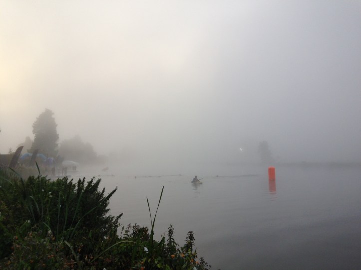 20 minute delay of start as fog lifted then descended again