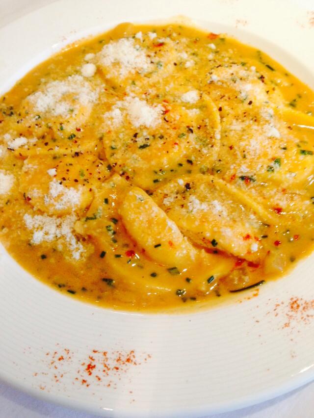 Best post ride food, fresh Italian Lobster ravioli
