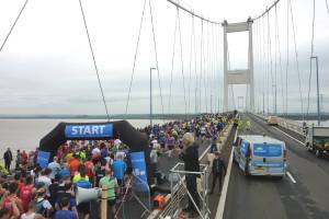 Sharing the bridge with the runners
